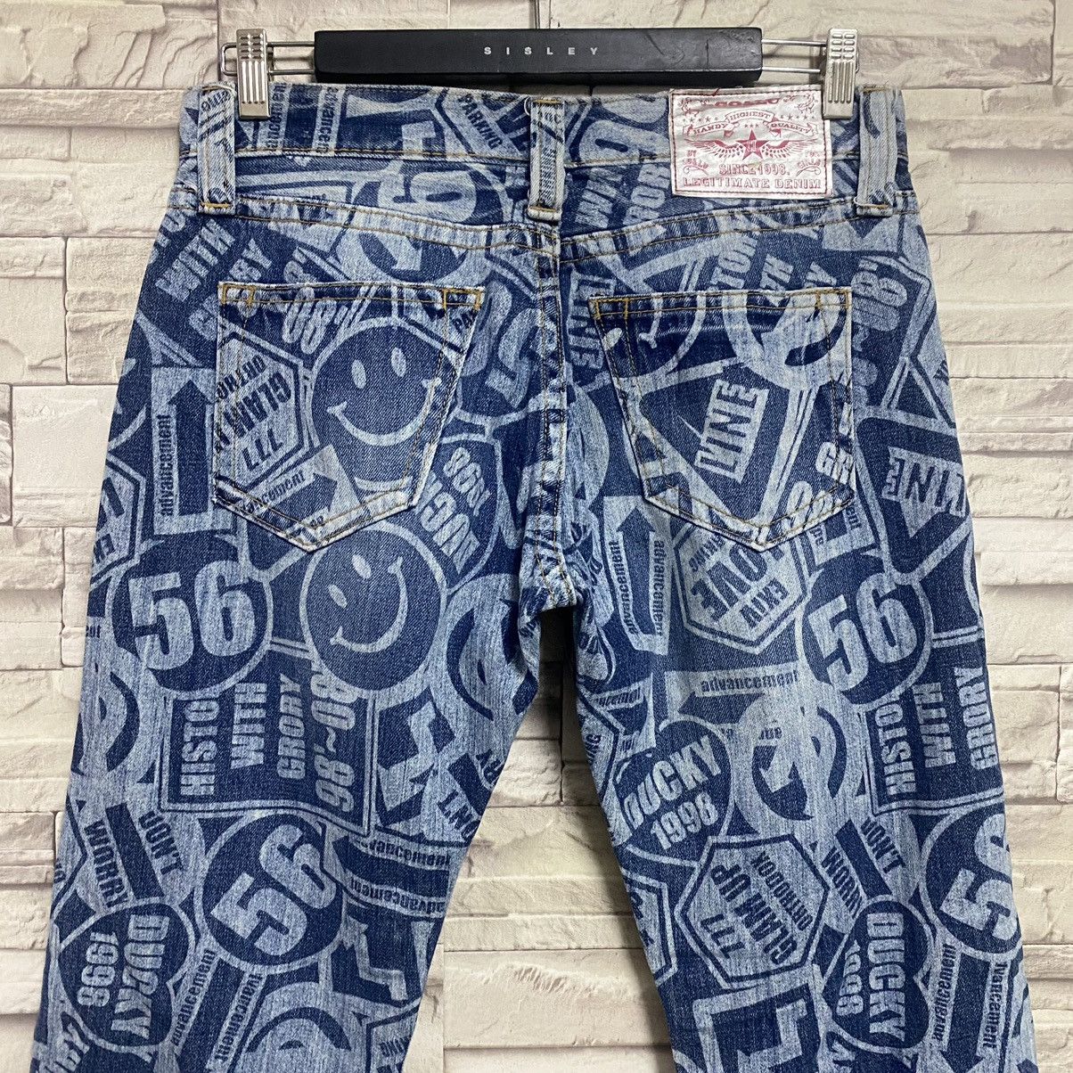 Hysteric Glamour Japanese Brand Co&lu Smiley Full Print Denim Jeans Size US 30 / EU 46 - 12 Thumbnail