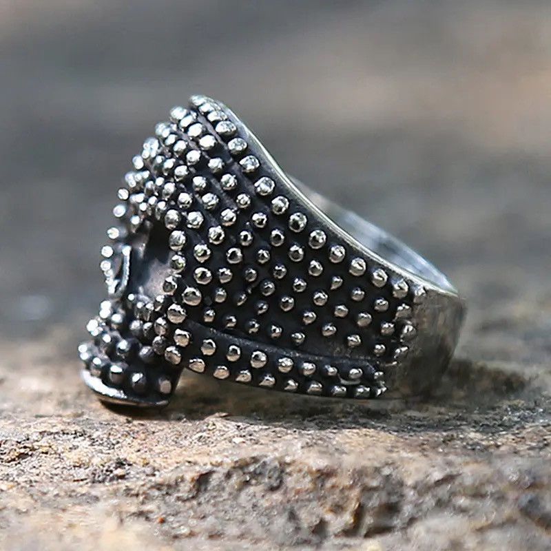Jewelry Black Bump Skull Ring Size ONE SIZE - 3 Thumbnail