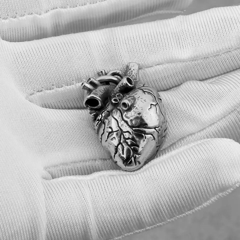 Jewelry Anatomical Heart Hip Hop Pendant Necklace Size ONE SIZE - 3 Thumbnail
