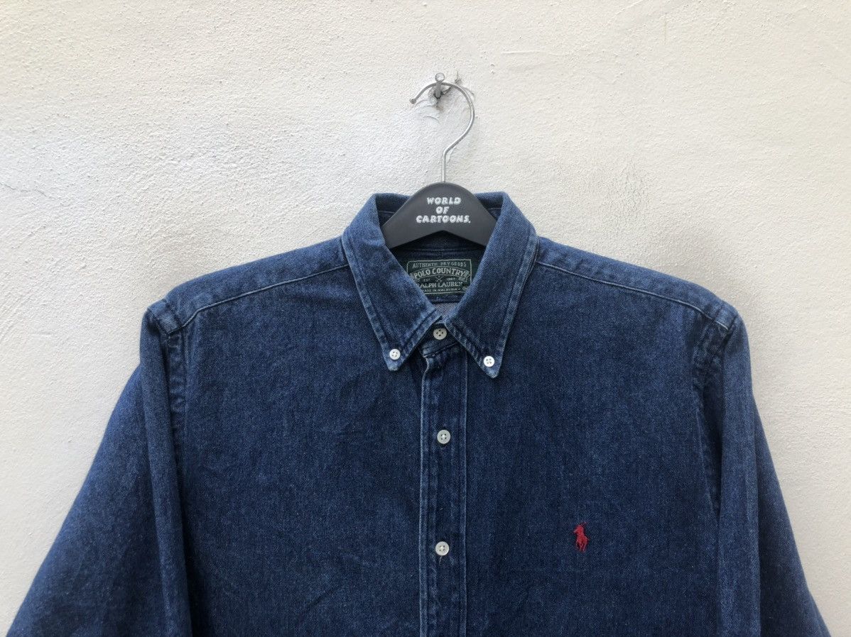 Polo Ralph Lauren 90s Polo Country Ralph Lauren Small Pony Denim Shirt Size US M / EU 48-50 / 2 - 7 Thumbnail