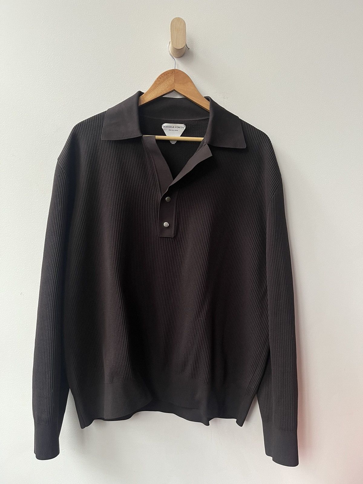 Bottega Veneta Bottega Veneta Chocolate Brown Double Pique Technical Size US L / EU 52-54 / 3 - 3 Thumbnail