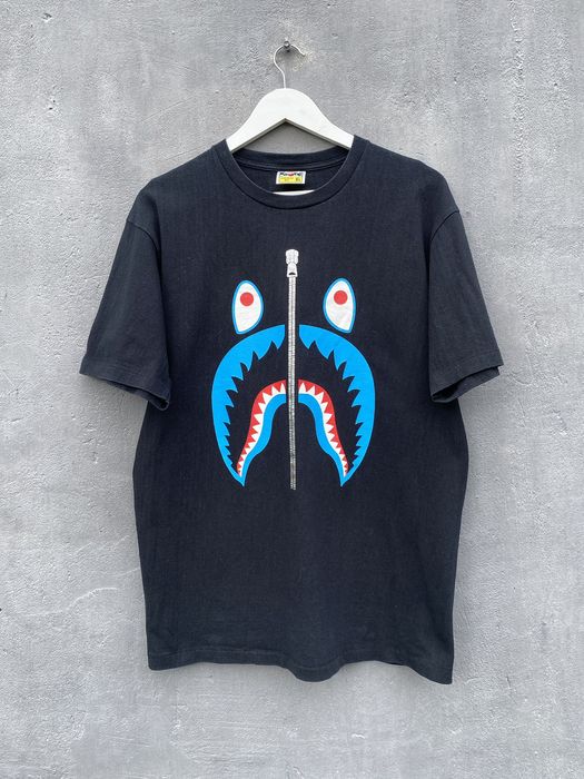 Bape zip hot sale t shirt