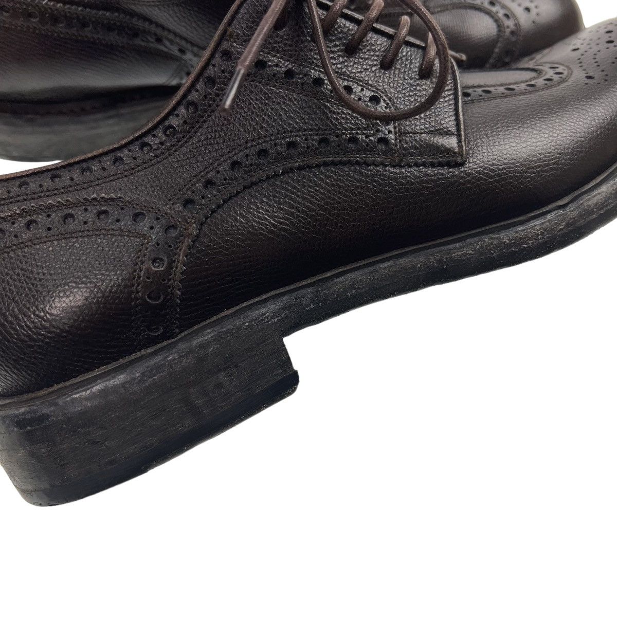 Burberry Burberry Rayford Asymmetrical Brown Leather Brogues Size US 10.5 / EU 43-44 - 5 Thumbnail
