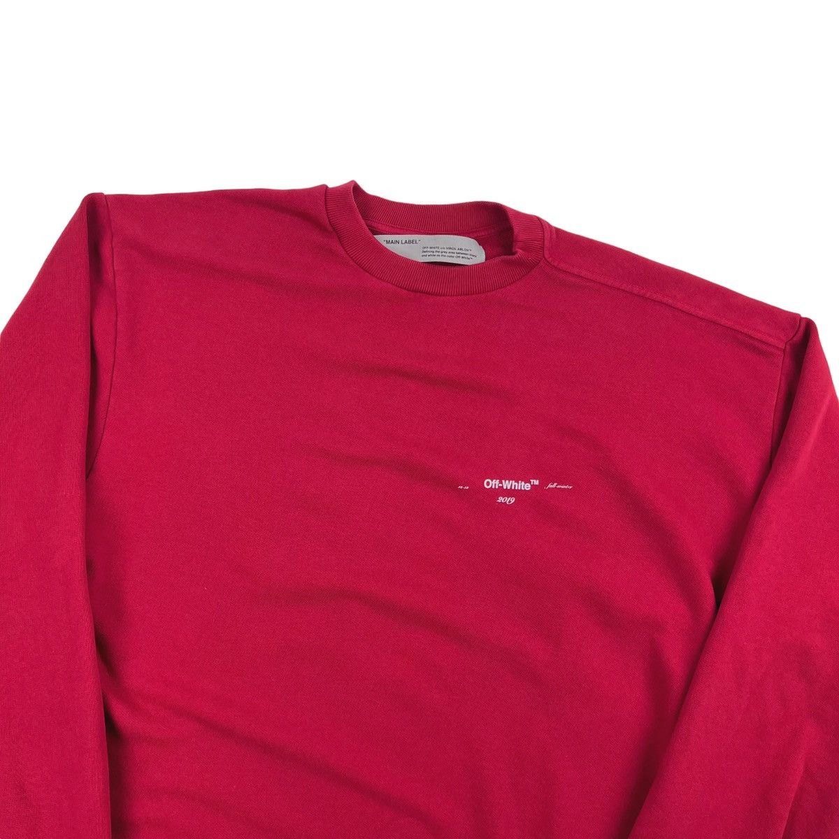 image of Off White Off-White Red Sweatshirt, Men's (Size XL)