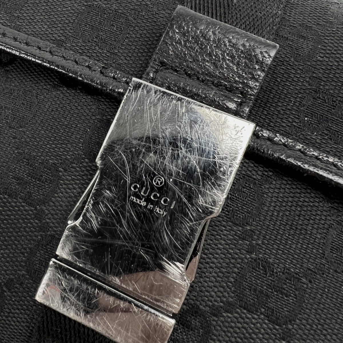 Gucci Gucci Black Monogram Waist Bag Size ONE SIZE - 6 Preview