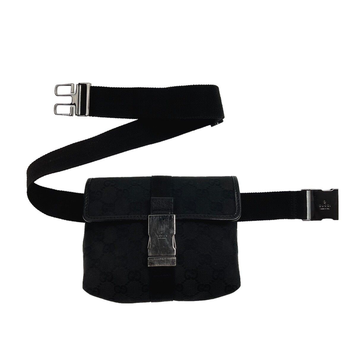 Gucci Gucci Black Monogram Waist Bag Size ONE SIZE - 2 Preview