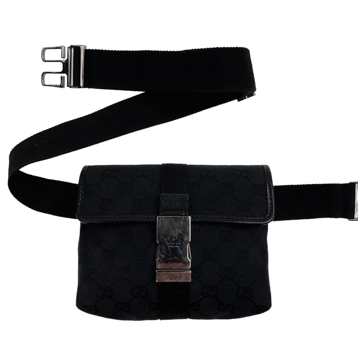 Gucci Gucci Black Monogram Waist Bag Size ONE SIZE - 1 Preview