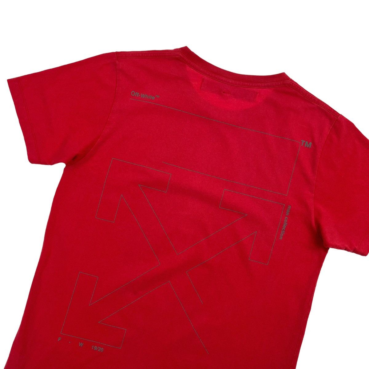 Off-White Off-White Unfinished Arrows Red T Shirt Size US M / EU 48-50 / 2 - 1 Thumbnail