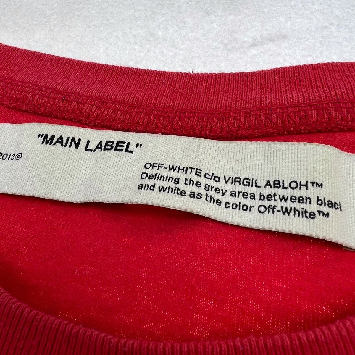 Off-White Off-White Unfinished Arrows Red T Shirt Size US M / EU 48-50 / 2 - 5 Thumbnail