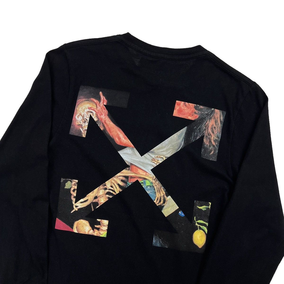 image of Off White Off-White Pascal Arrows Long Sleeve T Shirt in Black, Men's (Size XS)