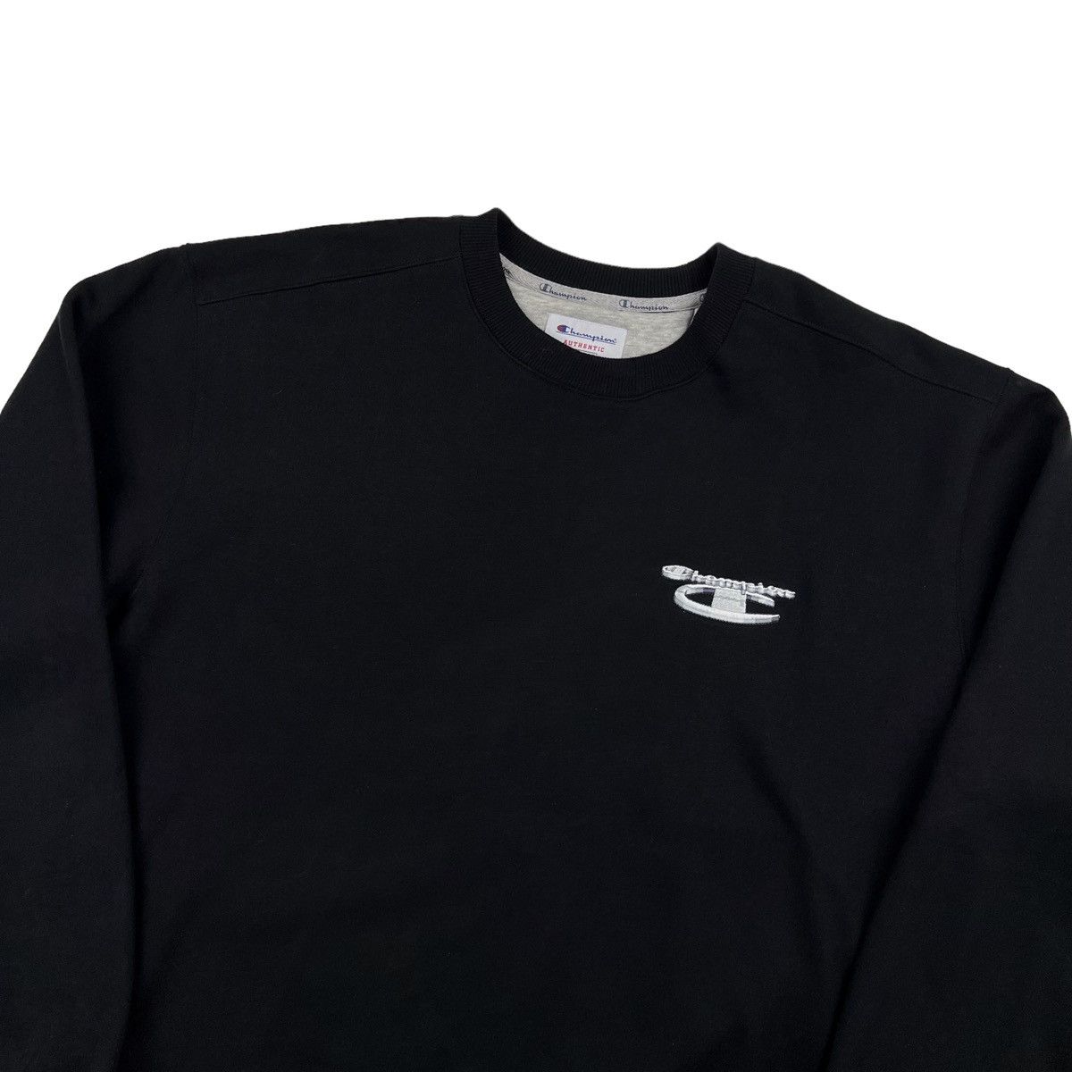 Champion × Supreme Supreme Champion 3D Metallic Crewneck | Grailed