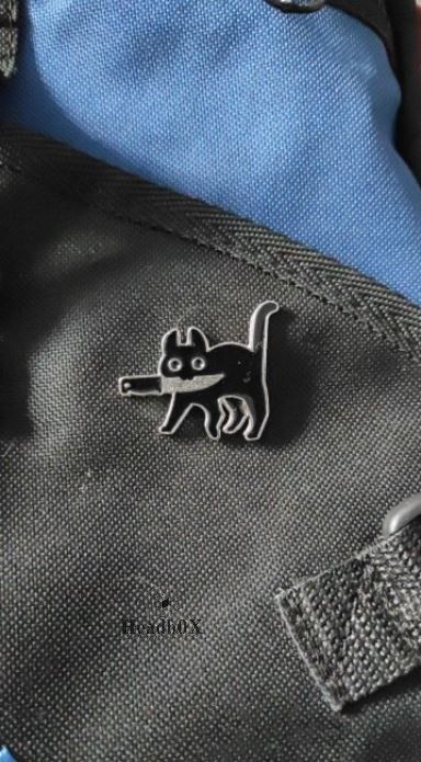 Jewelry Black Cat Modeling Pop-Enamel Pin Size ONE SIZE - 4 Thumbnail