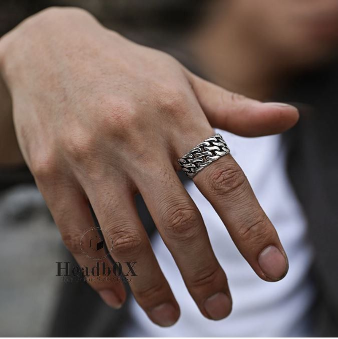 Jewelry Antique Chain Ring Size ONE SIZE - 2 Thumbnail