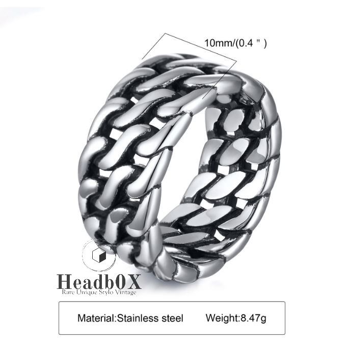 Jewelry Antique Chain Ring Size ONE SIZE - 4 Thumbnail