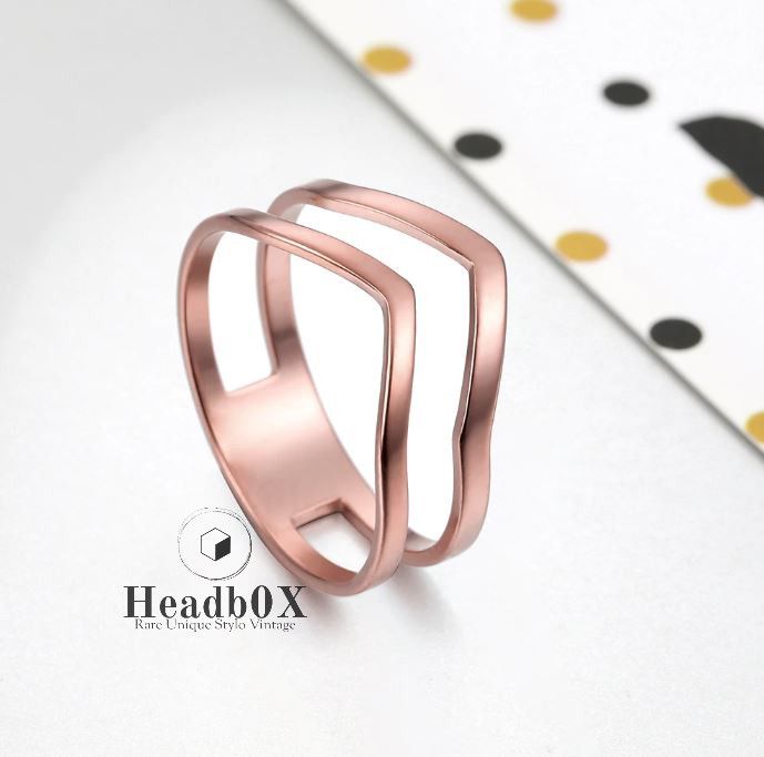Jewelry Stainless Steel Wave Ring Size ONE SIZE - 1 Thumbnail