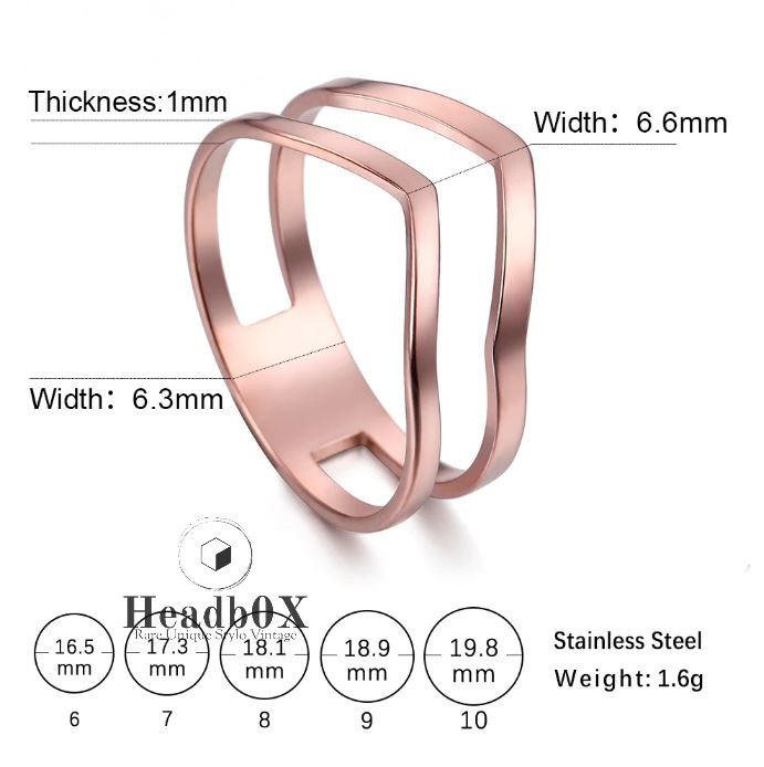Jewelry Stainless Steel Wave Ring Size ONE SIZE - 4 Thumbnail