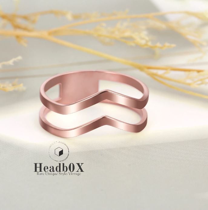Jewelry Stainless Steel Wave Ring Size ONE SIZE - 2 Thumbnail