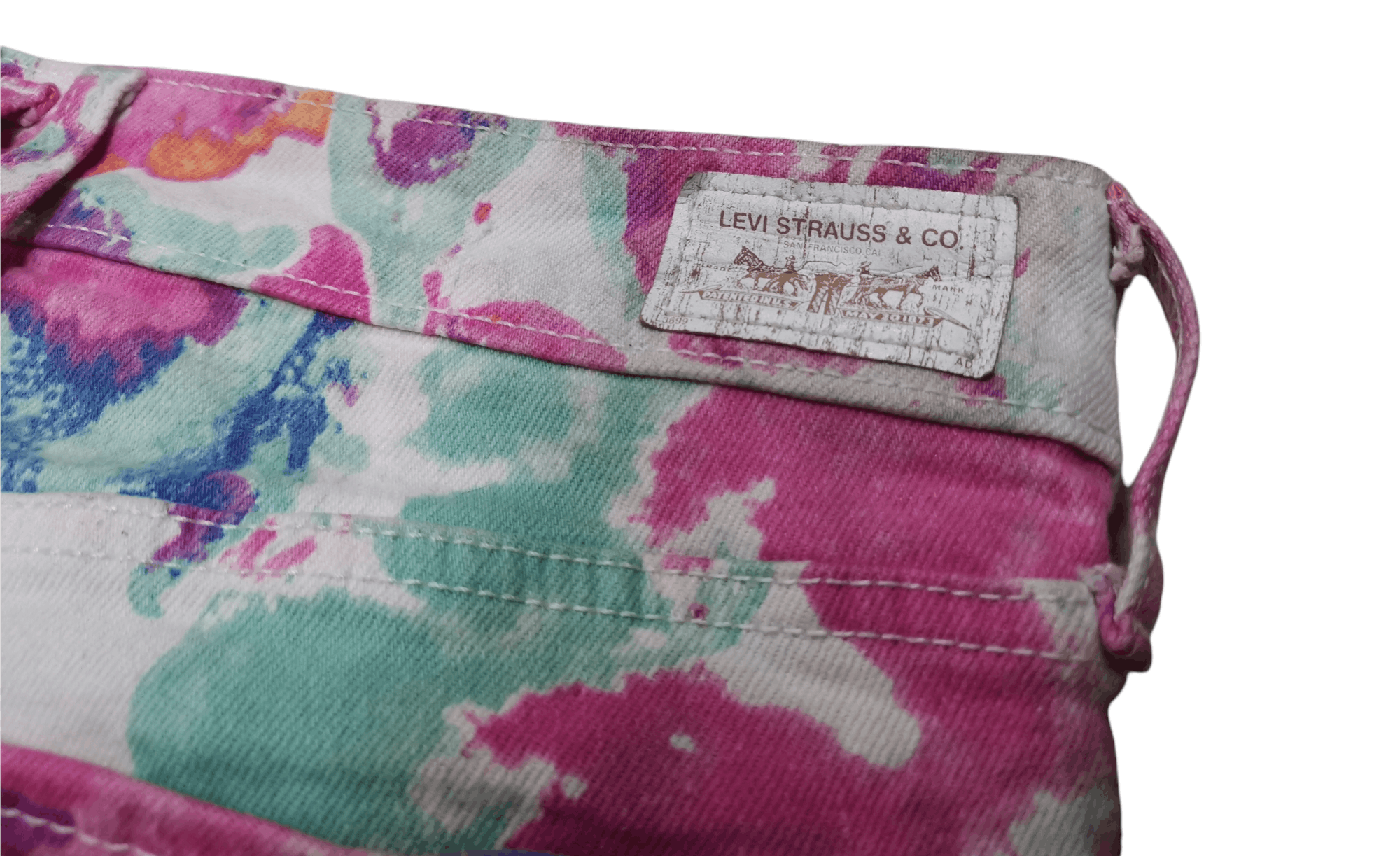 Levi's Rare 90's Levis Multicolor Tie-Dye Jeans Size US 29 - 3 Thumbnail