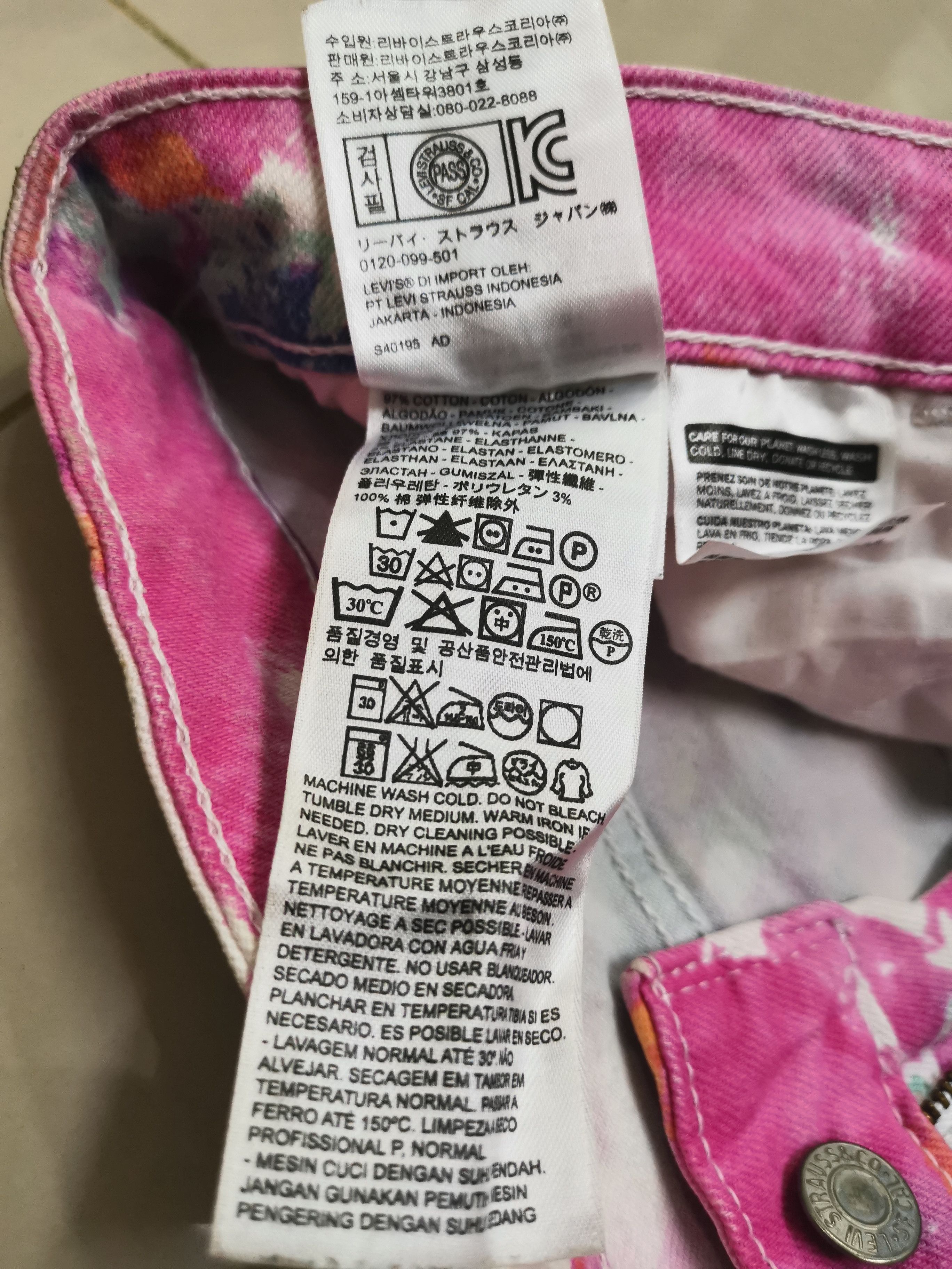 Levi's Rare 90's Levis Multicolor Tie-Dye Jeans Size US 29 - 12 Thumbnail