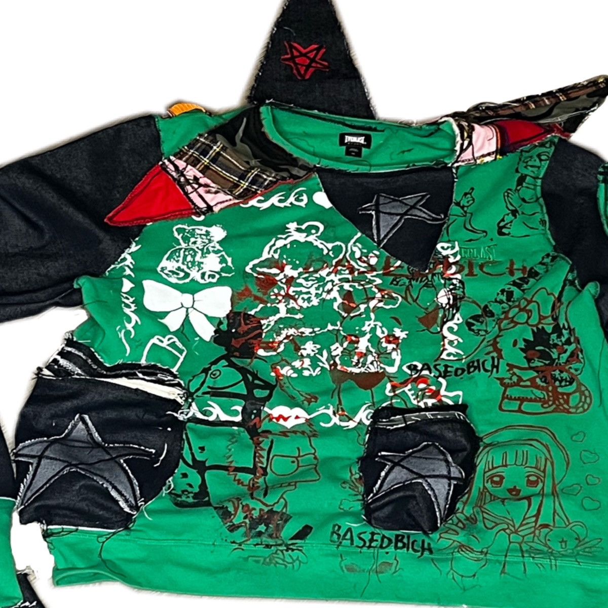 Designer Basedbich clown inspired extendo sleeve sweatshirt Size US XXL / EU 58 / 5 - 3 Thumbnail