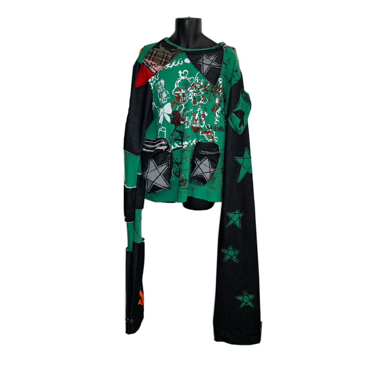 Designer Basedbich clown inspired extendo sleeve sweatshirt Size US XXL / EU 58 / 5 - 13 Thumbnail