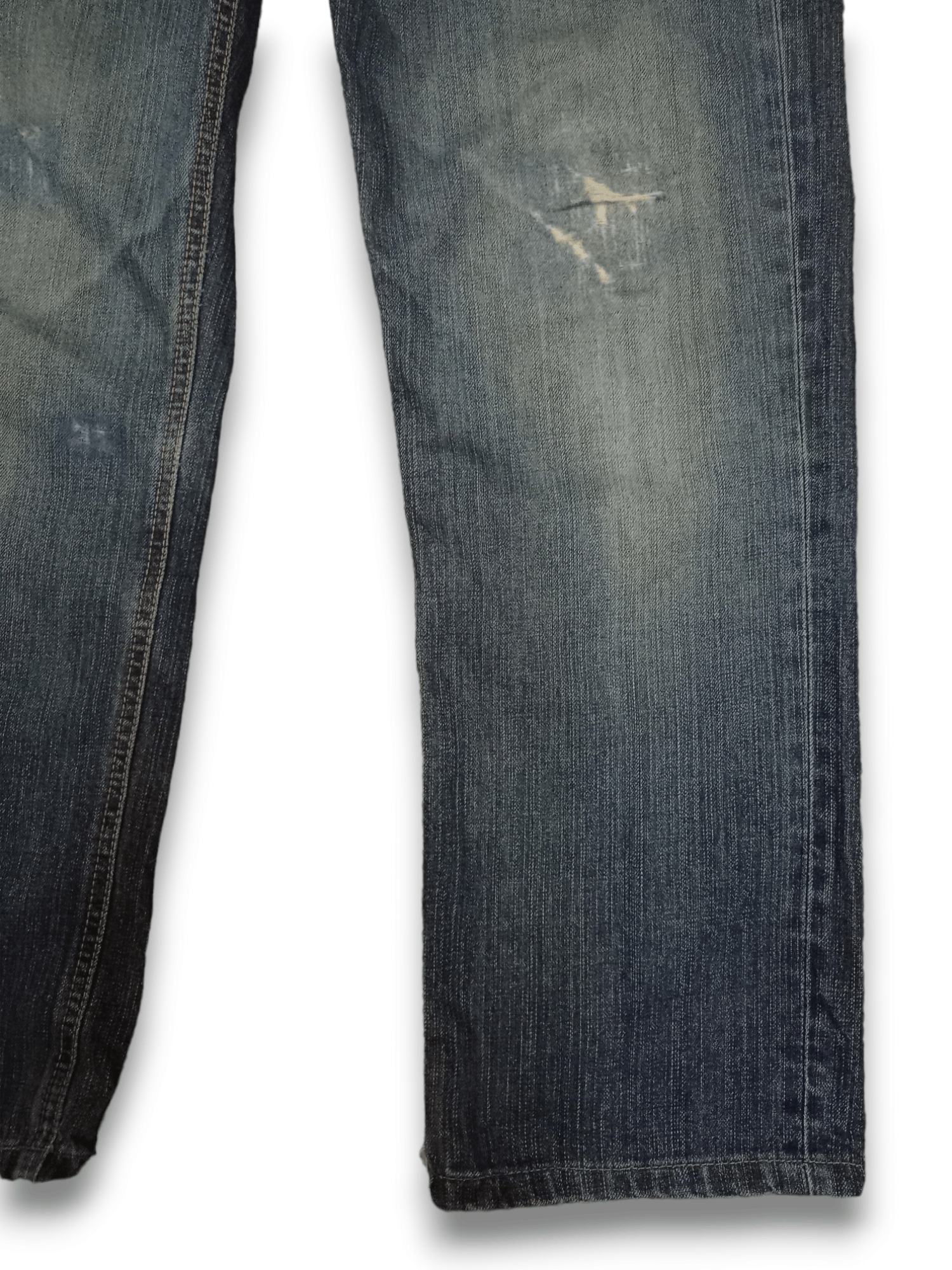 Edwin × Japanese Brand Vintage Japanese Edwin 503 Blue Wash Distressed Loose Jeans Size US 31 - 7 Thumbnail