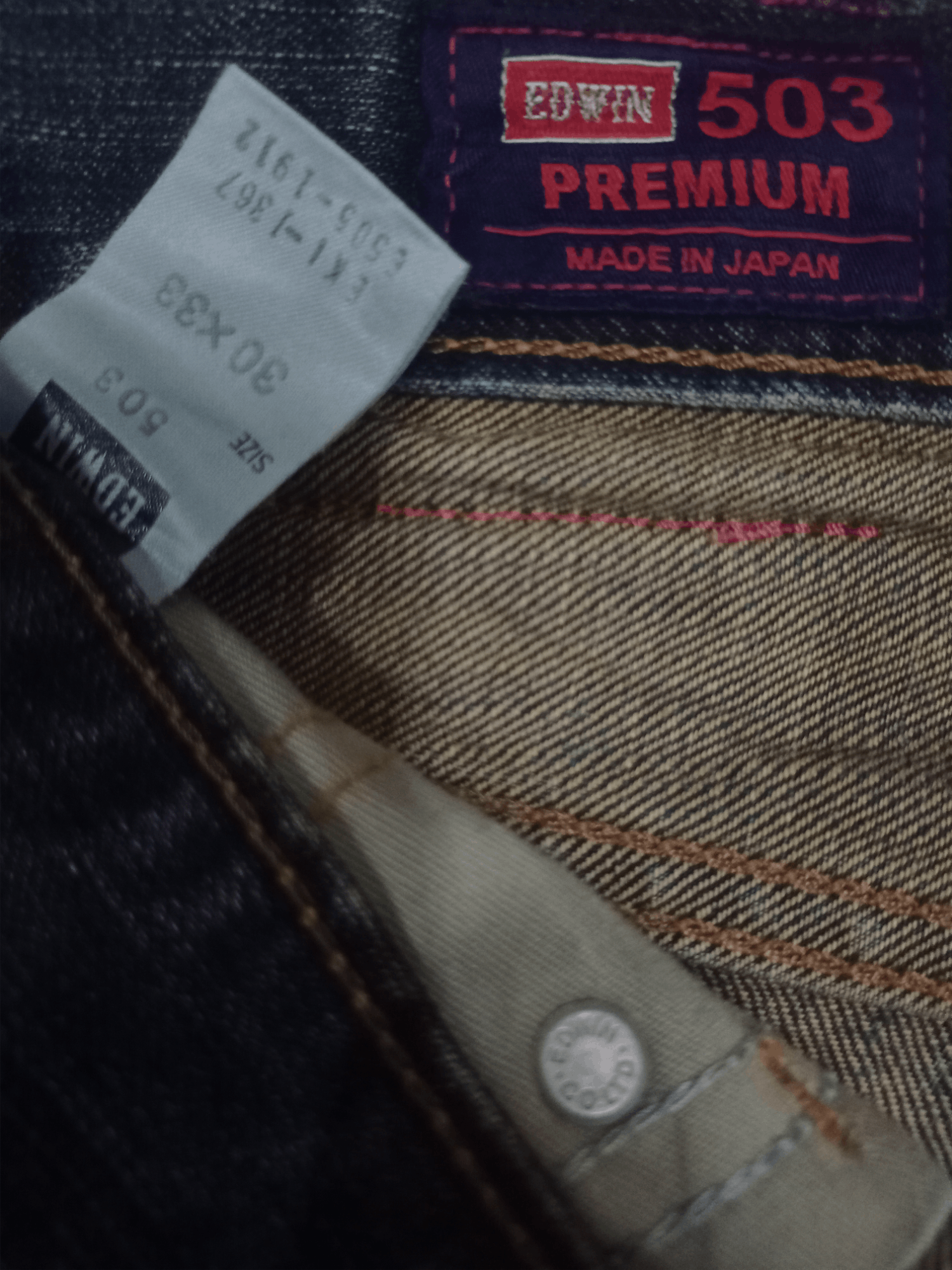 Edwin × Japanese Brand Vintage Japanese Edwin 503 Blue Wash Distressed Loose Jeans Size US 31 - 13 Thumbnail