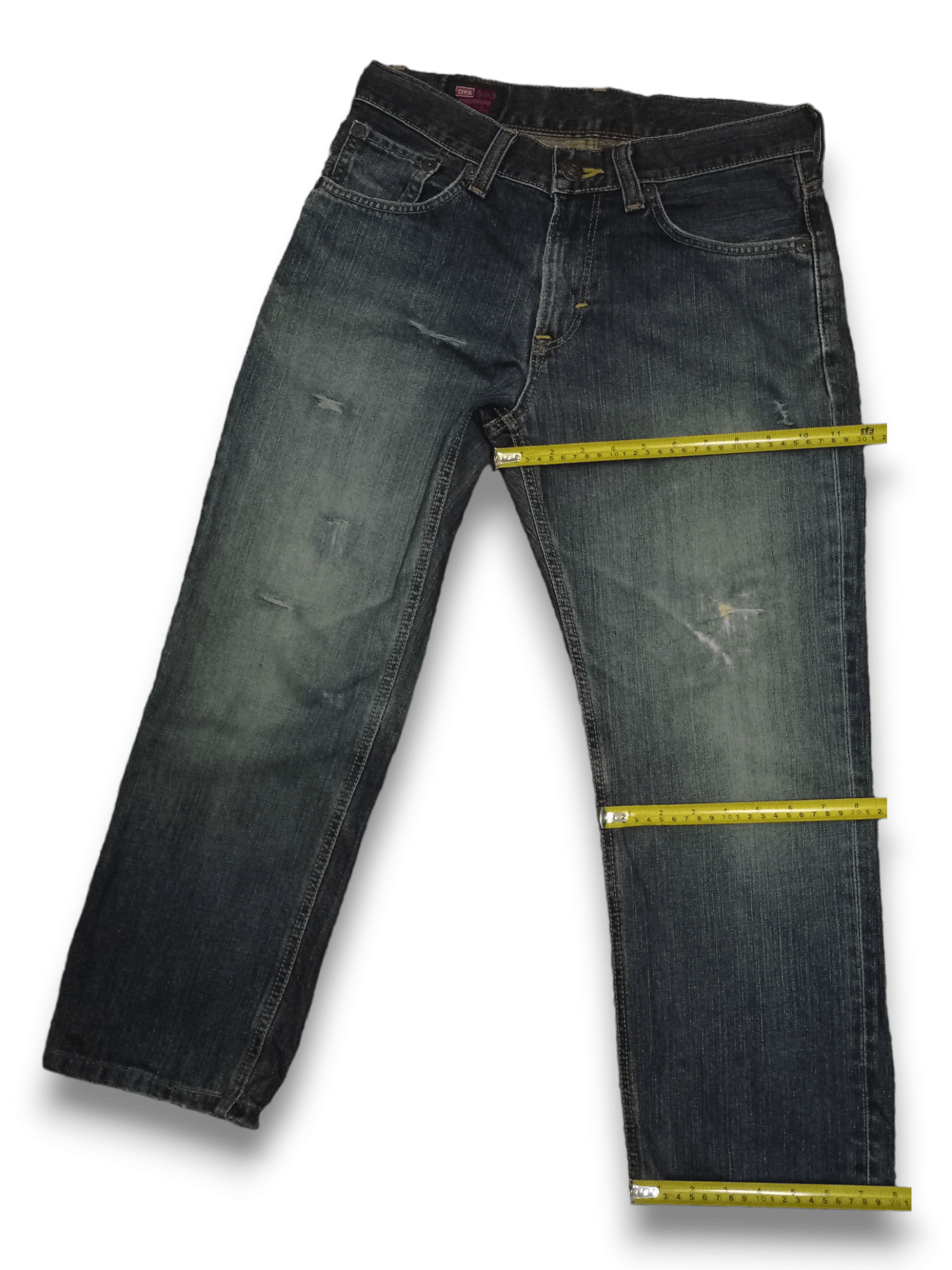 Edwin × Japanese Brand Vintage Japanese Edwin 503 Blue Wash Distressed Loose Jeans Size US 31 - 12 Thumbnail