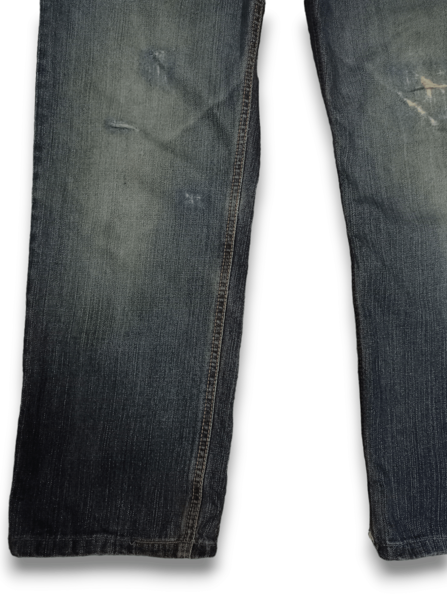 Edwin × Japanese Brand Vintage Japanese Edwin 503 Blue Wash Distressed Loose Jeans Size US 31 - 6 Thumbnail
