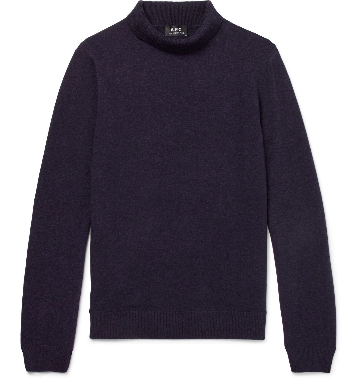 A.P.C. Ryan Wool and Cashmere-Blend Rollneck Turtle neck Sweater Size US S / EU 44-46 / 1 - 1 Thumbnail