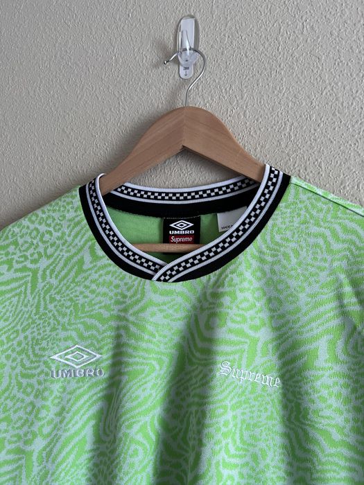 Supreme Supreme Umbro Jacquard Animal Print Soccer Jersey in Green