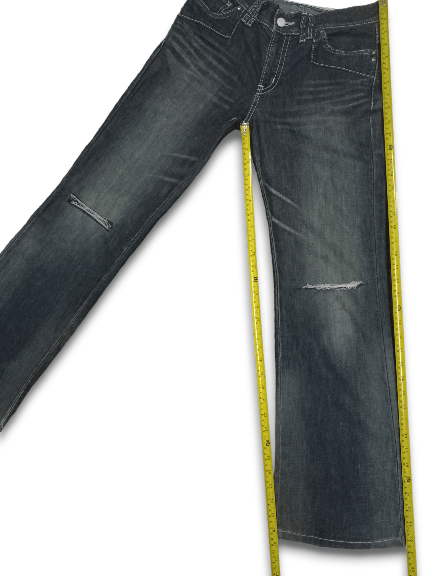 Japanese Brand Vintages Japanese Brand Distressed Flare Jeans Size US 29 - 10 Thumbnail