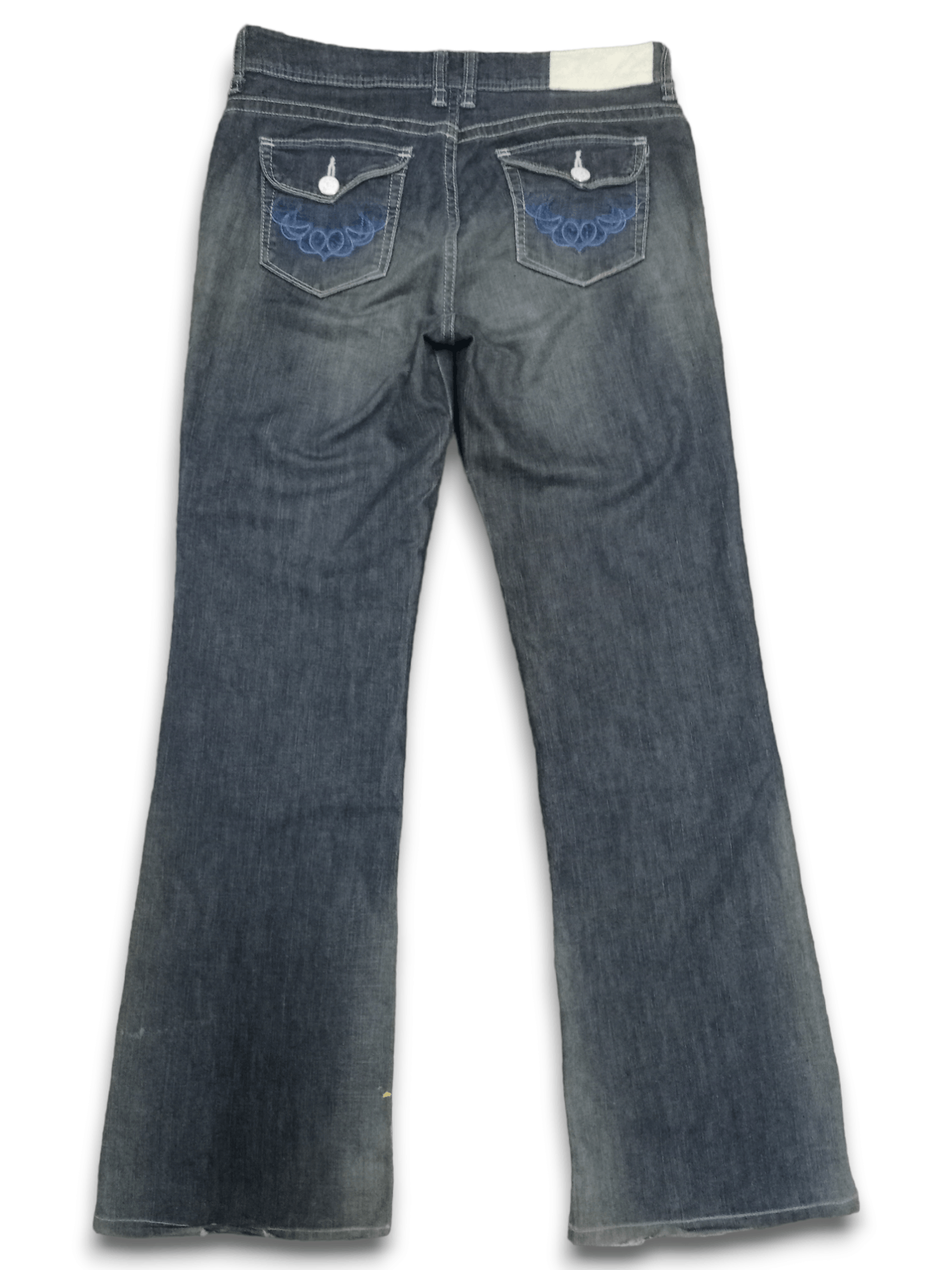 Japanese Brand Vintages Japanese Brand Distressed Flare Jeans Size US 29 - 2 Thumbnail