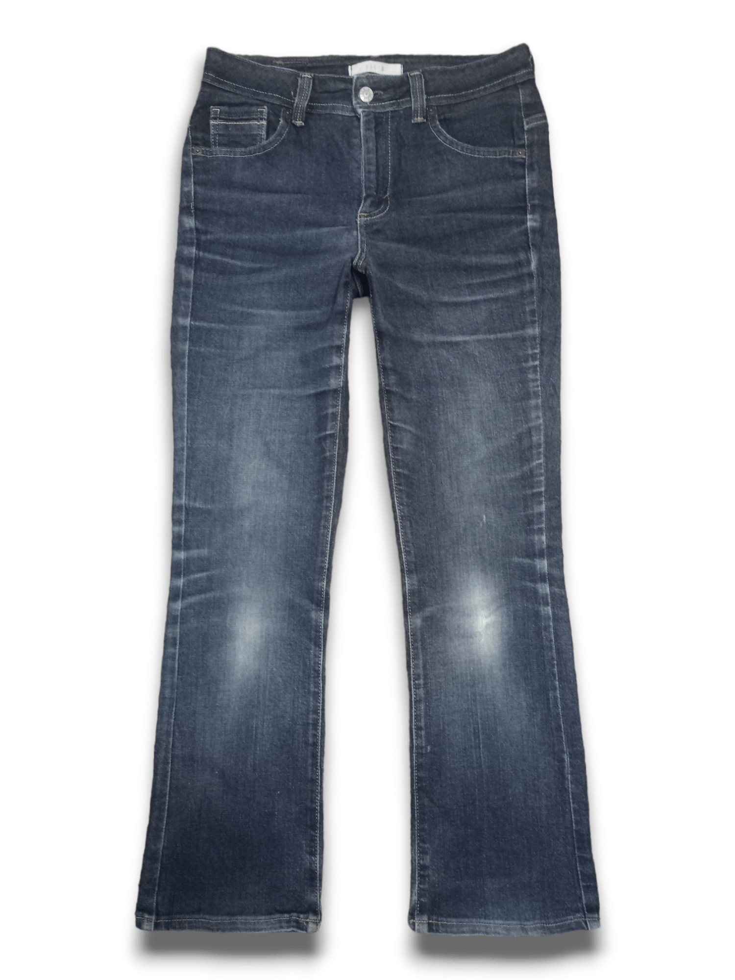 Vintage Edwin 401 Blue Wash Distressed Flare Jeans