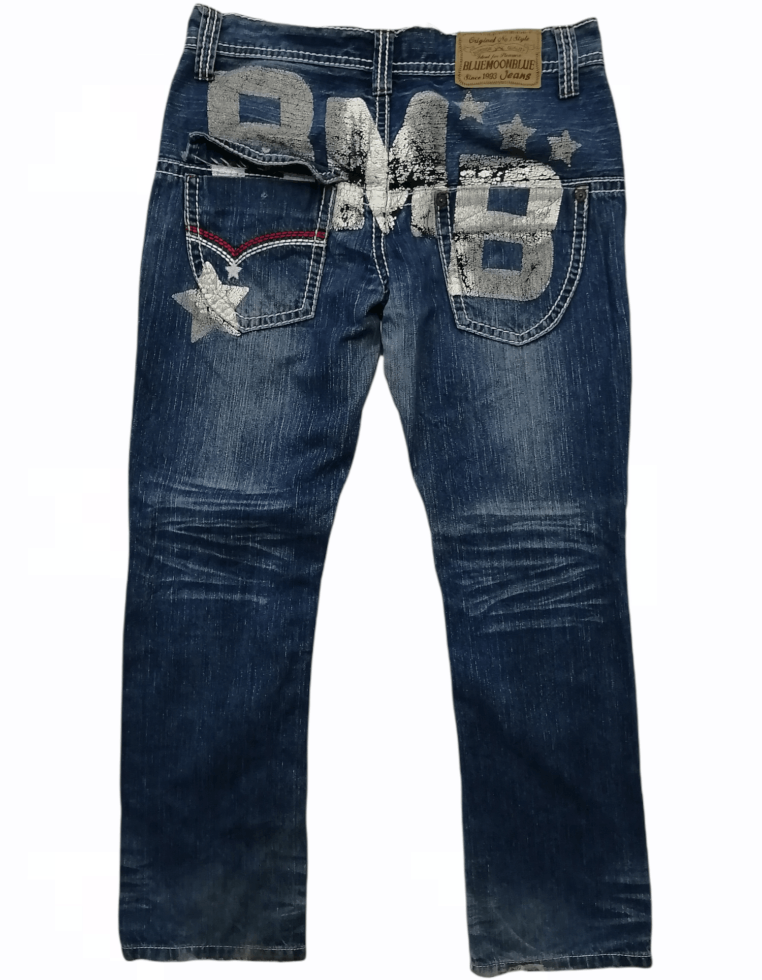 Japanese Brand Blue Moon Blue Lower Rise Jeans Size US 34 / EU 50 - 1 Thumbnail
