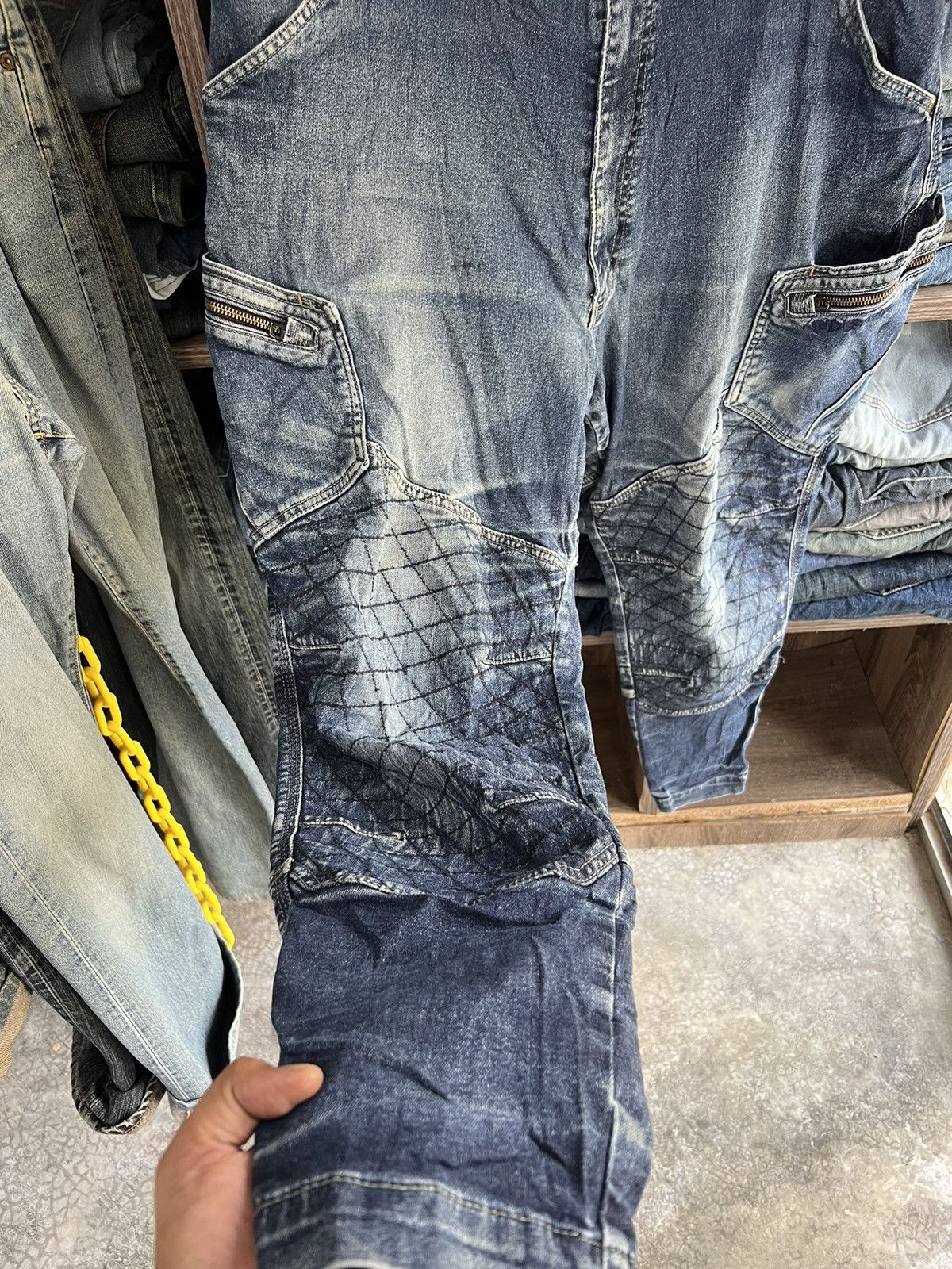 If Six Was Nine 🔥TS Design Double Knees Cargo Stretchable Denim Size US 40 / EU 56 - 10 Thumbnail