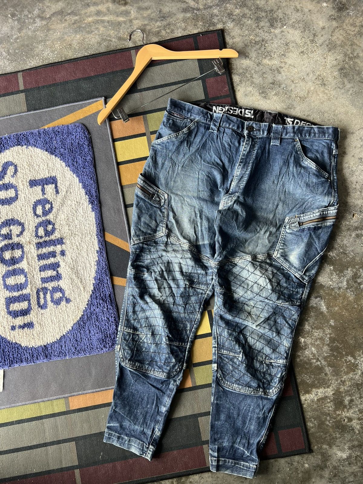 If Six Was Nine 🔥TS Design Double Knees Cargo Stretchable Denim Size US 40 / EU 56 - 1 Thumbnail