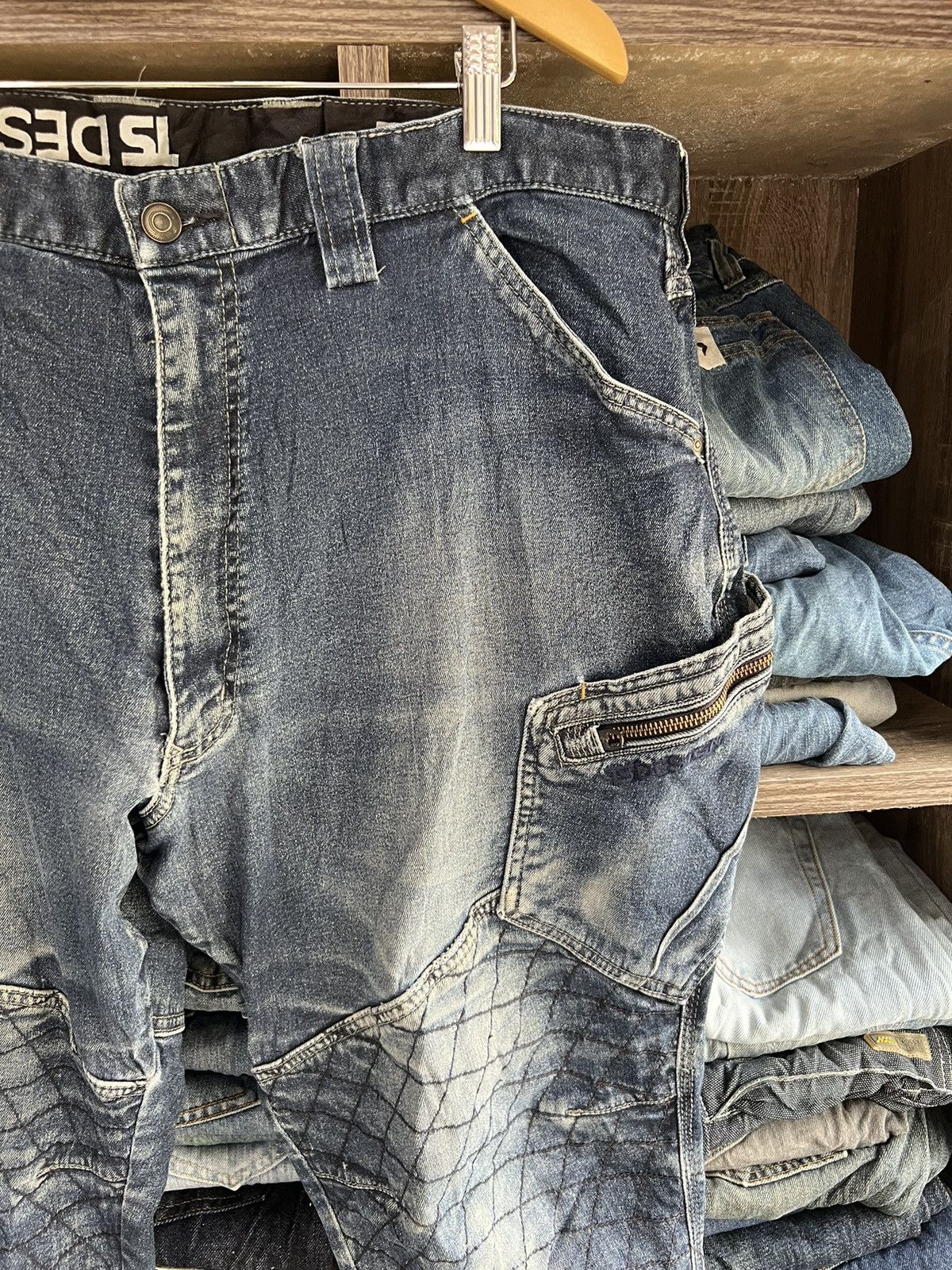 If Six Was Nine 🔥TS Design Double Knees Cargo Stretchable Denim Size US 40 / EU 56 - 5 Thumbnail