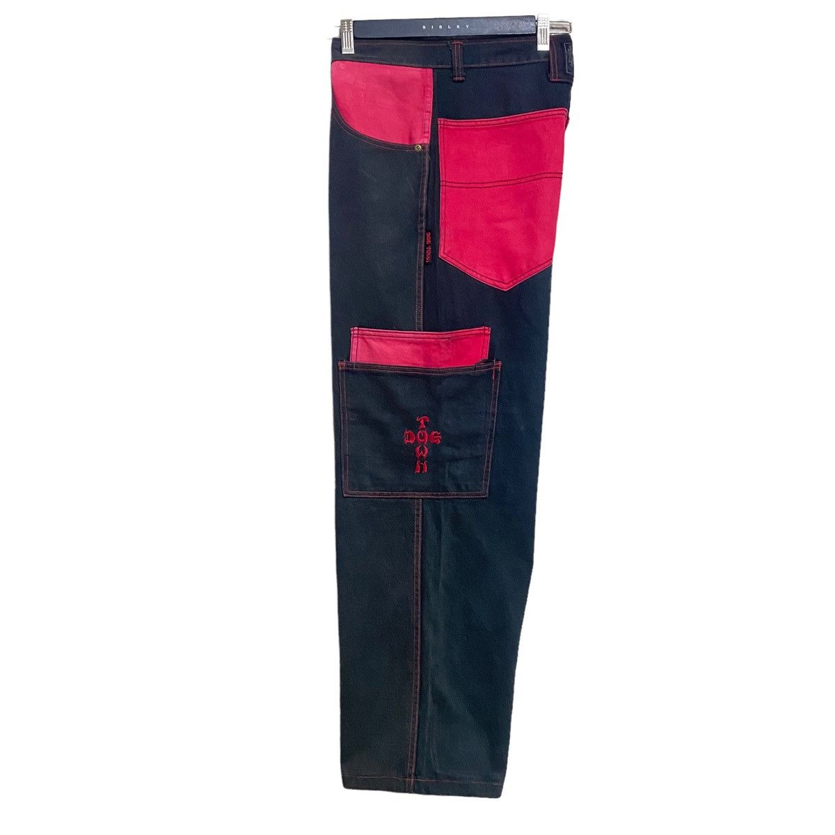 image of Dogtown Denim Baggy Pants in Black/Red, Men's (Size 30)