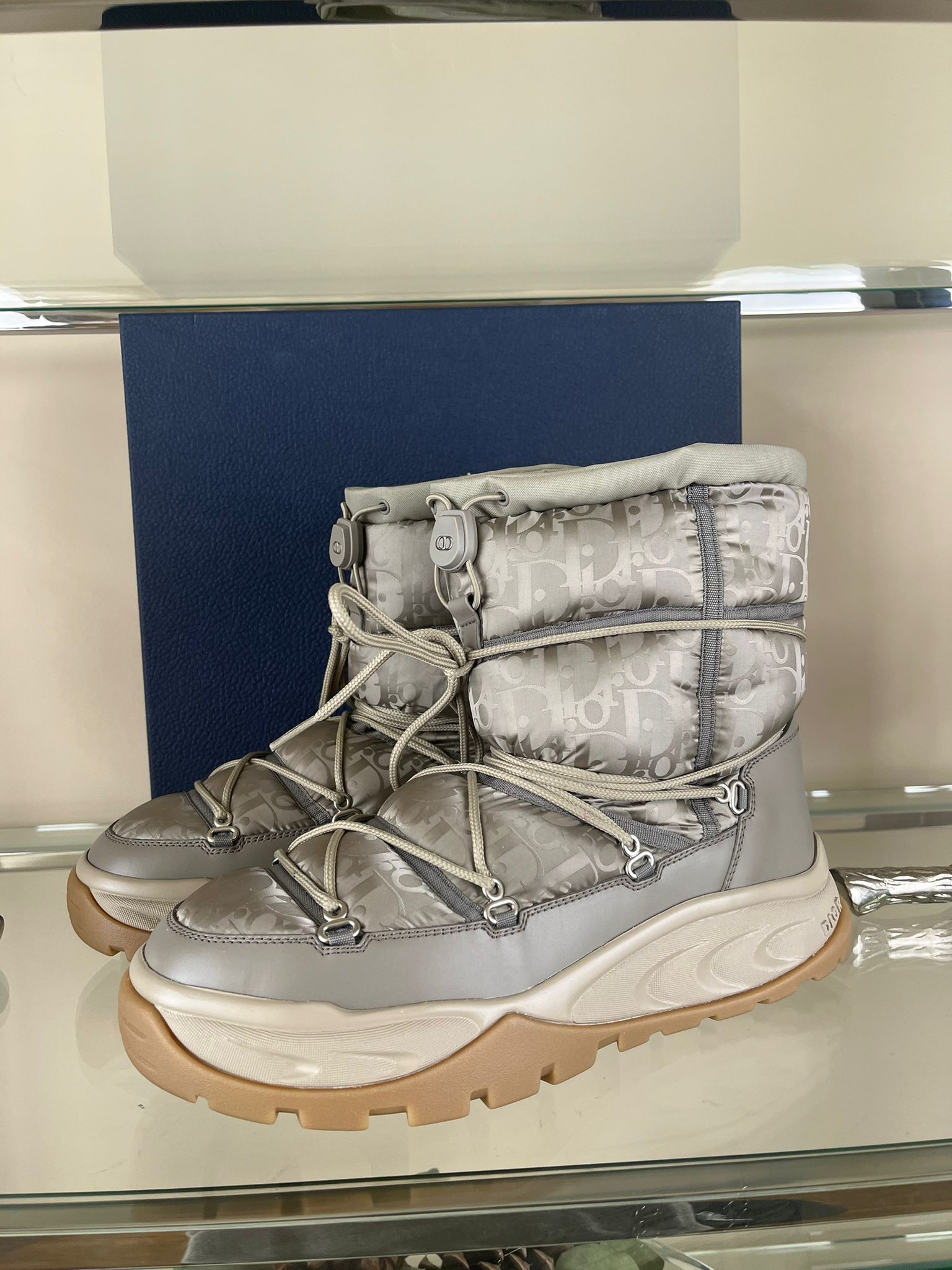 Dior Snow Boot High Dior Oblique in Beige Size US 11 / EU 44 - 8 Thumbnail