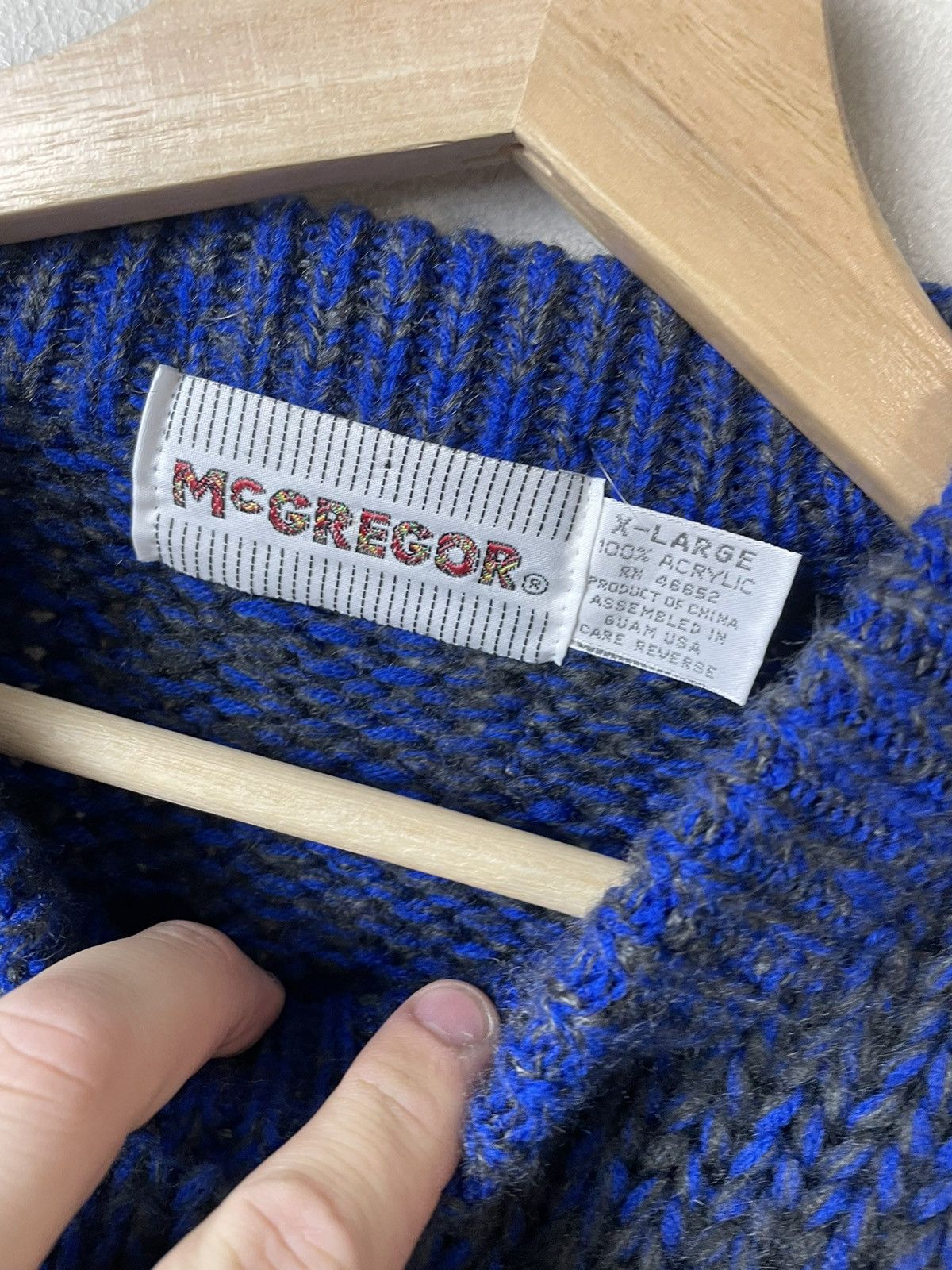 Vintage Vintage Lapis Pyramidal Knit Sweater Size US XL / EU 56 / 4 - 2 Thumbnail