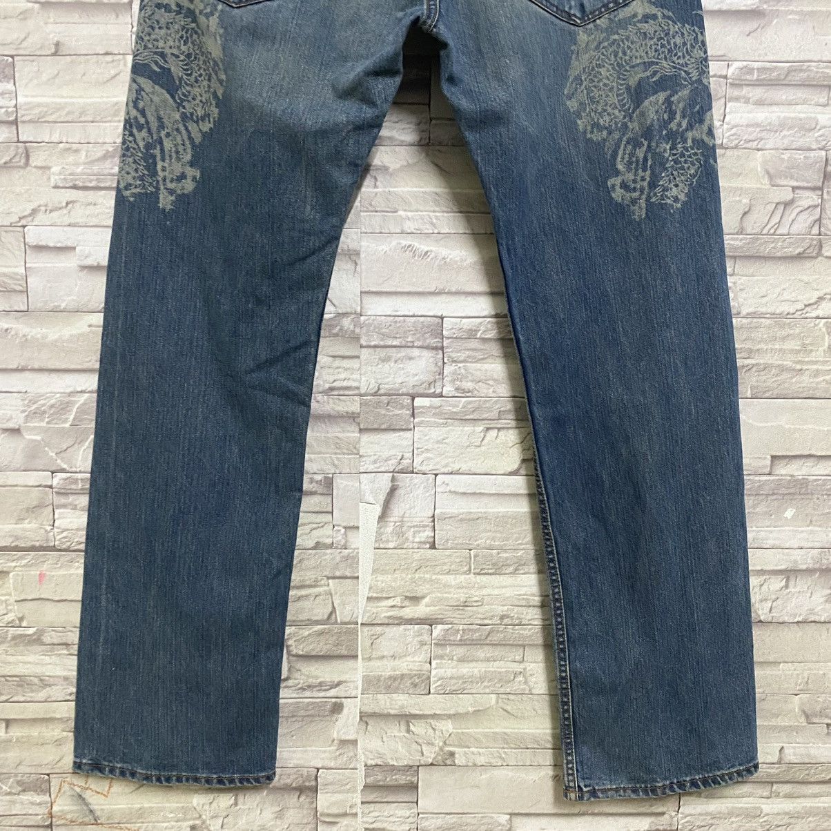 Japanese Brand Japanese ETERNAL Denim Jeans Dragon Printed Size US 35 - 10 Thumbnail