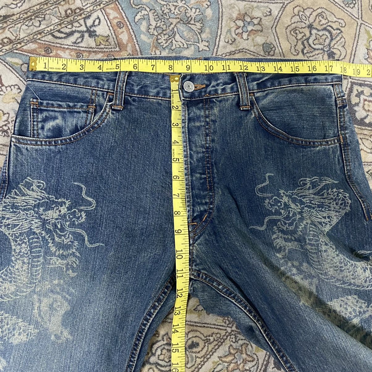 Japanese Brand Japanese ETERNAL Denim Jeans Dragon Printed Size US 35 - 18 Thumbnail