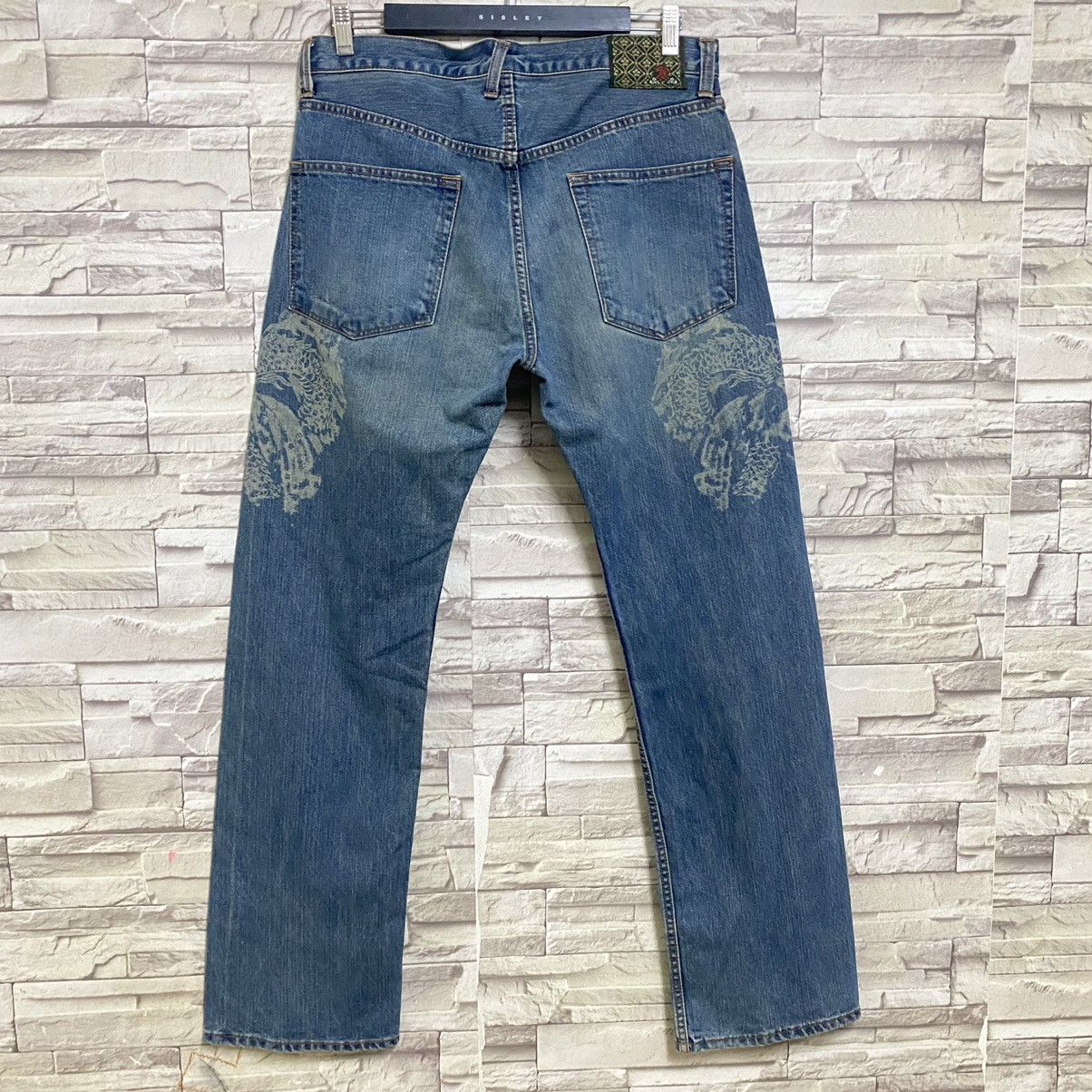 Japanese Brand Japanese ETERNAL Denim Jeans Dragon Printed Size US 35 - 8 Thumbnail