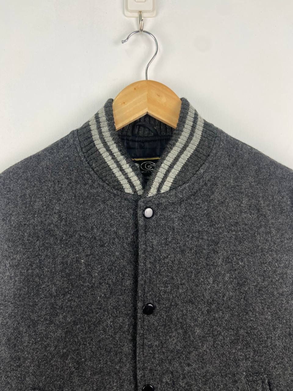 Japanese Brand Vintage GQ Mens Wear Wool Varsity Jacket Size US L / EU 52-54 / 3 - 4 Thumbnail