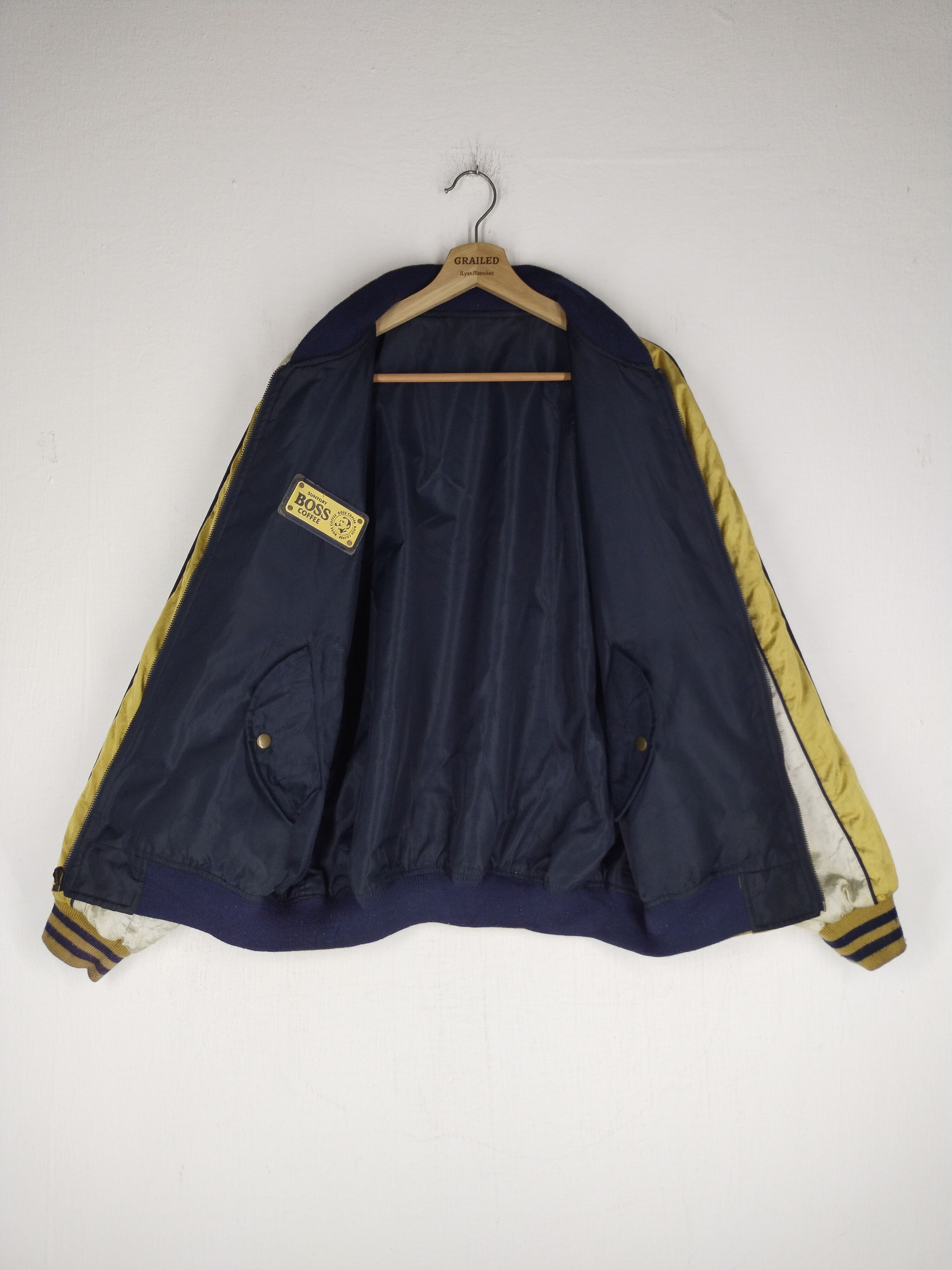 Japanese Brand 🔥 VTG SUNTORY COFFEE BOSS SEVEN REVERSIBLE BOMBER JACKET Size US L / EU 52-54 / 3 - 6 Thumbnail