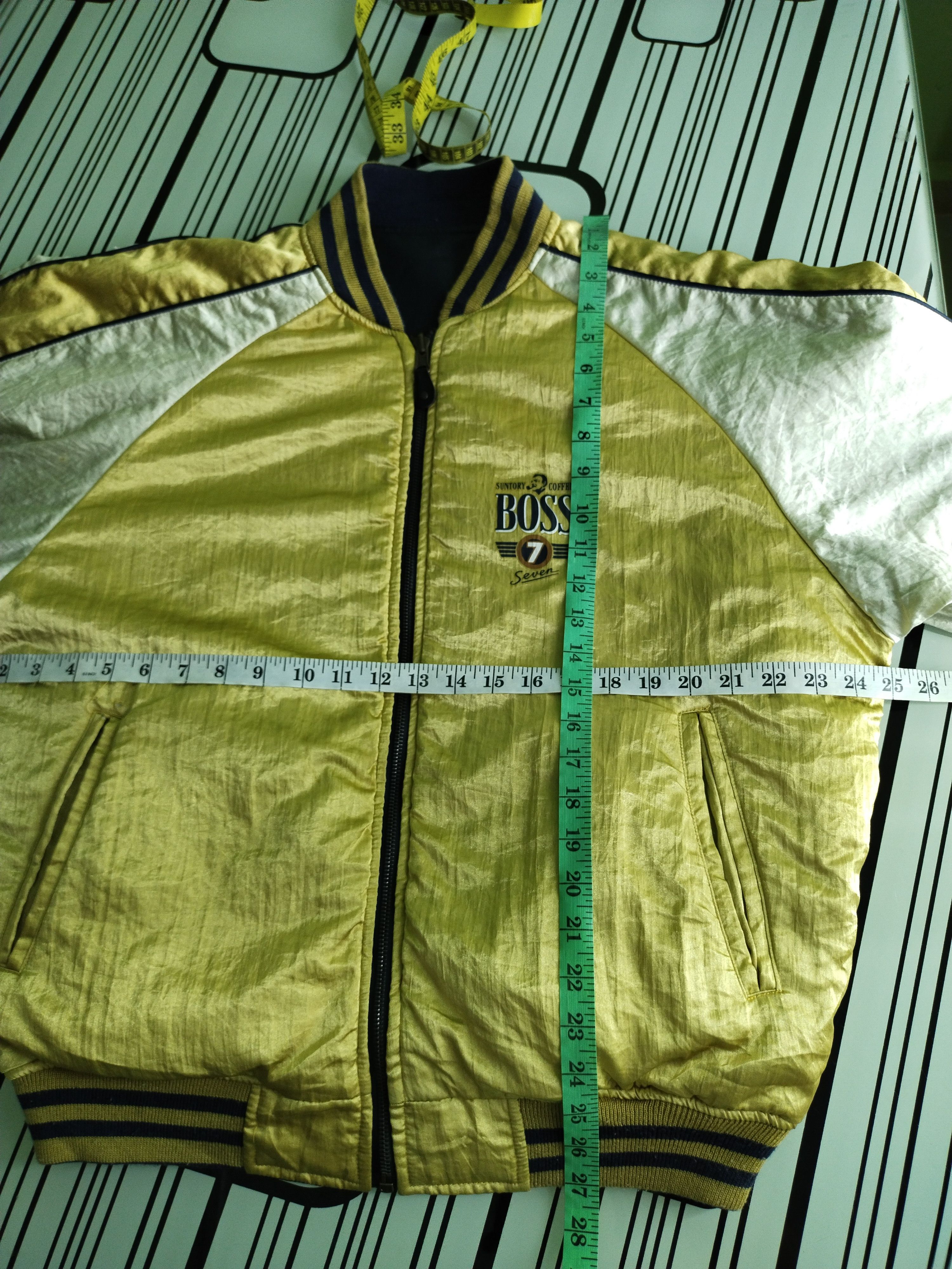 Japanese Brand 🔥 VTG SUNTORY COFFEE BOSS SEVEN REVERSIBLE BOMBER JACKET Size US L / EU 52-54 / 3 - 16 Thumbnail