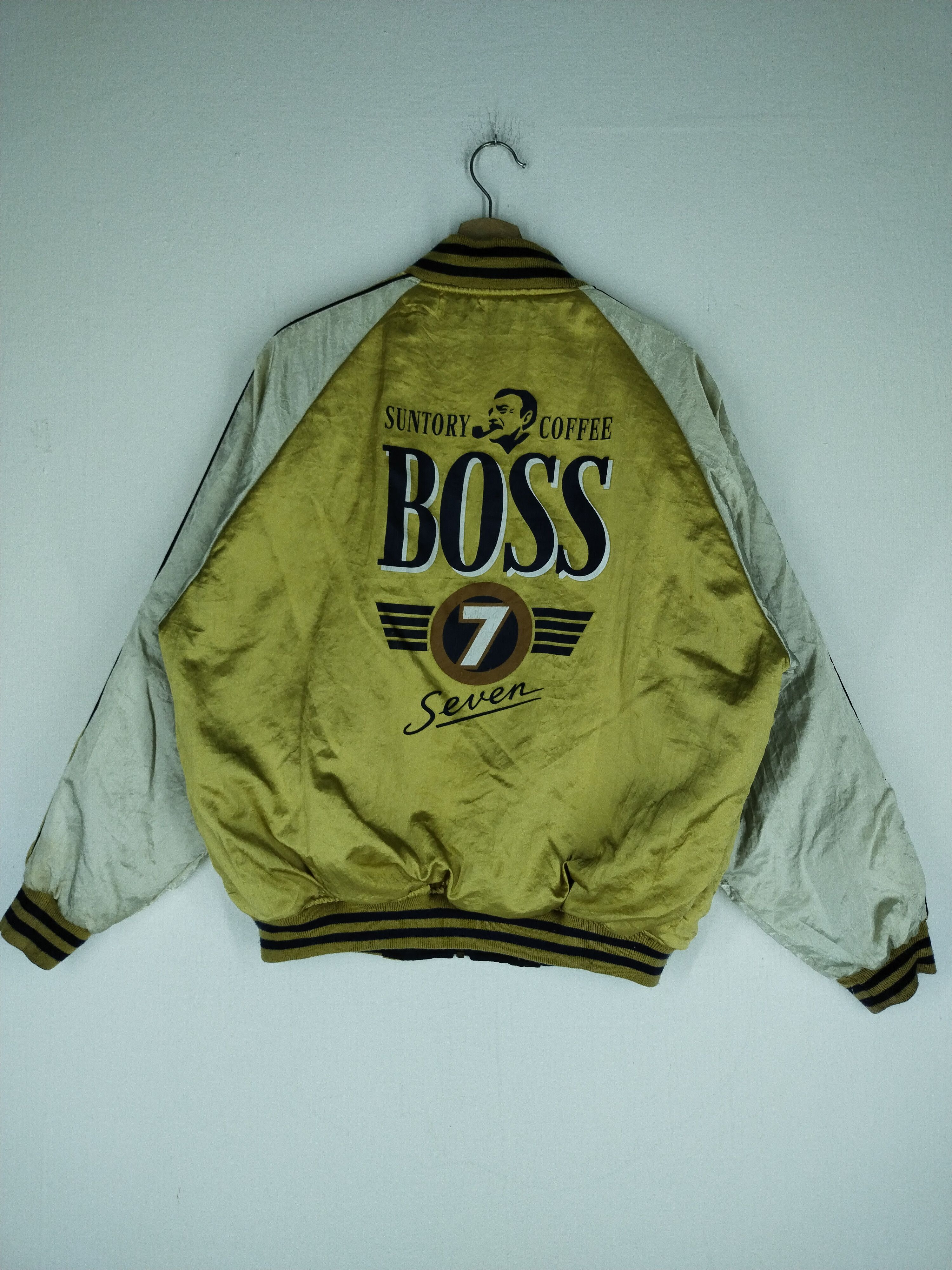 Japanese Brand 🔥 VTG SUNTORY COFFEE BOSS SEVEN REVERSIBLE BOMBER JACKET Size US L / EU 52-54 / 3 - 1 Thumbnail