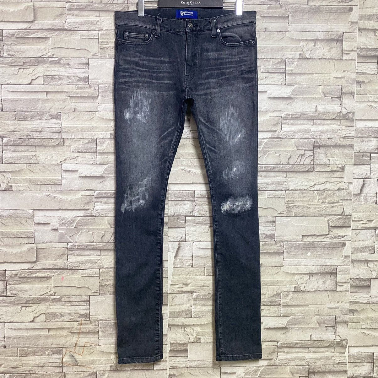 Japanese Brand FRAMMENTO CUORE Distressed Skinny Jeans Stretch Size US 32 / EU 48 - 3 Thumbnail