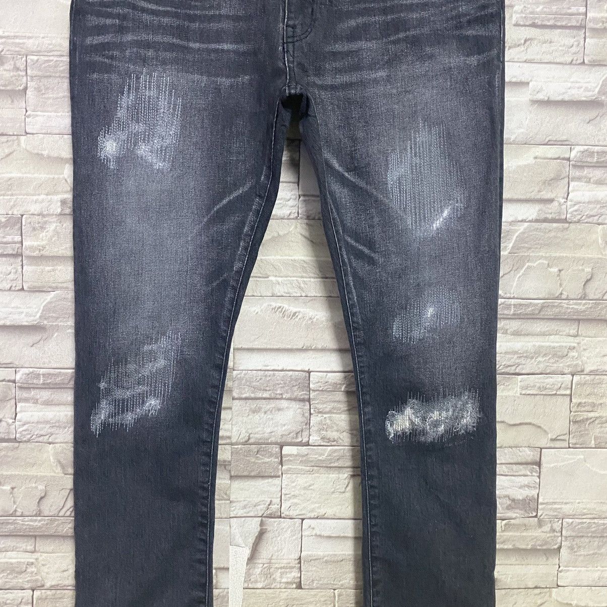Japanese Brand FRAMMENTO CUORE Distressed Skinny Jeans Stretch Size US 32 / EU 48 - 6 Thumbnail
